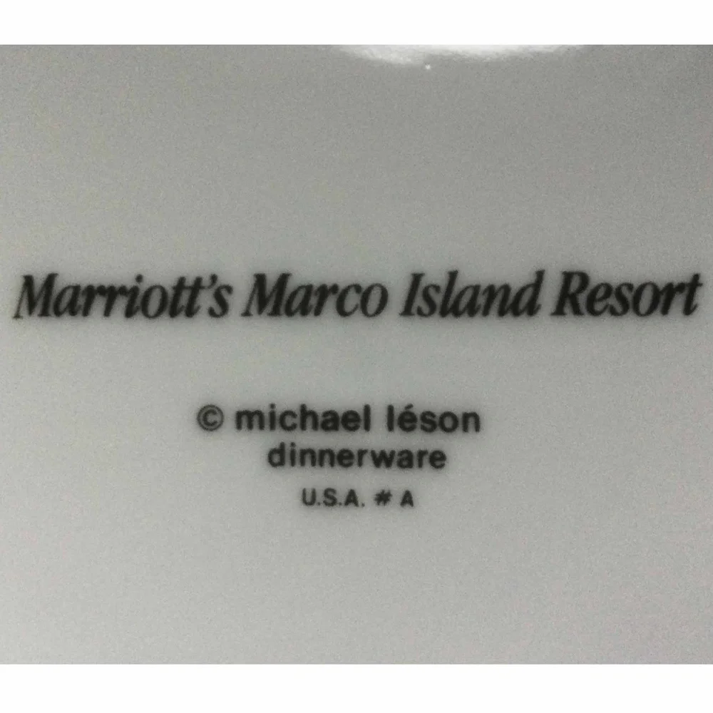 Egret Plate Marriott's Marco Island Resort Michael Leson 10.75